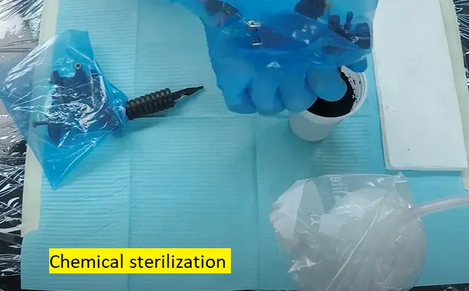 how to sterilize tattoo needles by using chemical